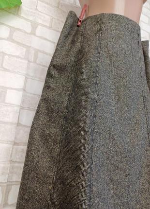 Фирменная marks & spencer мега теплая юбка миди на 60%шерсть и 10%шелк, размер л-хл7 фото