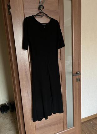 Стильное платье миди черное размер 387 фото