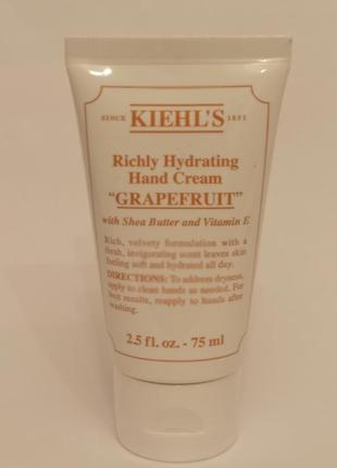 Kiehl's richly hydrating hand cream grapefruit крем для рук грейпфрут, 75 мл3 фото