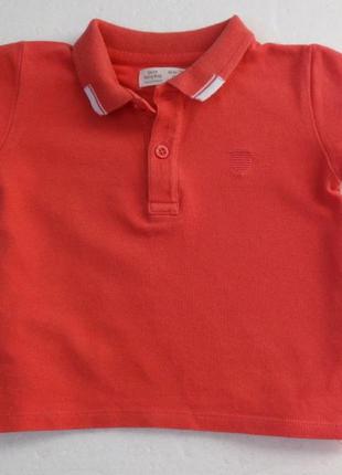Zara. коралове поло на хлопчика 92 розмір.