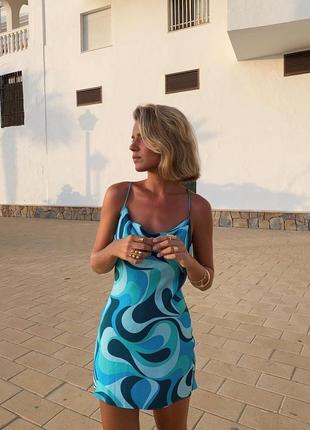 Міні сукня яскравого забарвлення zara1 фото
