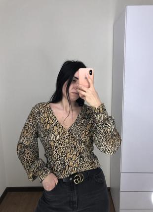 Блузка блуза тваринний принт10 фото