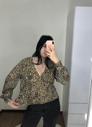 Блузка блуза тваринний принт9 фото