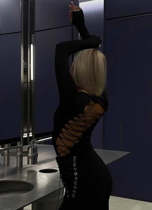 Боди с боковой шнуовкой