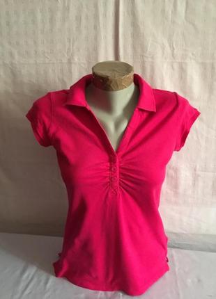 Стильная футболка поло/ под шорты юбка/ h&m / s