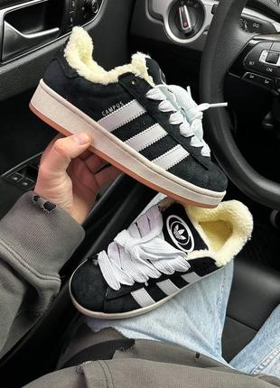Кросівки адидас  adidas campus зимові на хутрі