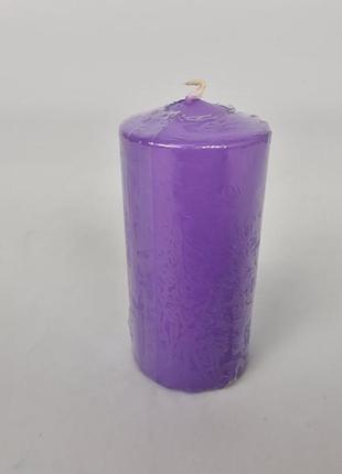 Цветная цилиндр парафиновая свеча (50/100) фиолетовая (4 шт)