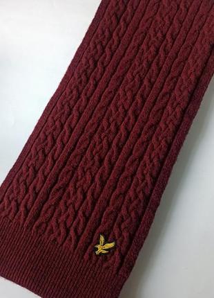 Теплый шерстяной шарф lyle scott6 фото