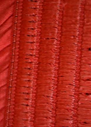 Шикарне брендове трикотажне плаття довгий рукав червоне фасон "качельки"9 фото