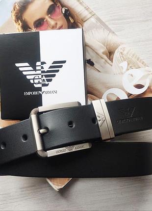 Мужской ремень armani черный