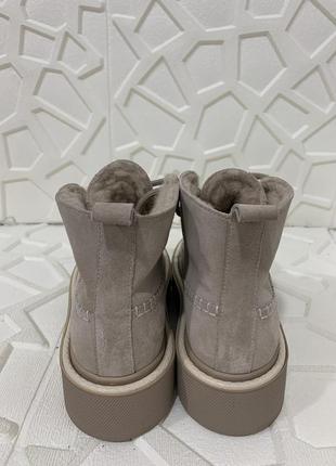 Шикарные женские замшевые зимние ботинки3 фото
