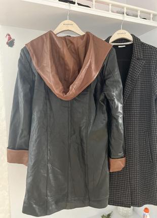 Кожаное винтажное пальто asos6 фото