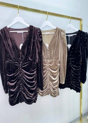 Велюровое шикарное платье bala