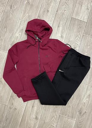 Теплий спортивний костюм великого розміру nike  фліс туреччина якісний теплий флісовий костюм осінь зима теплі спортивні штани