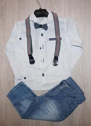 Нарядний костюм для джентельмена брюки рубашка сорочка