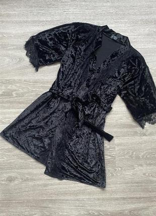 Стильный сексуальный велюровый бархатный комплект для дома пижама топ шорты халат2 фото