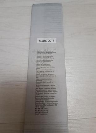 Часы swatch черные с открытым механизмом скелетон!4 фото