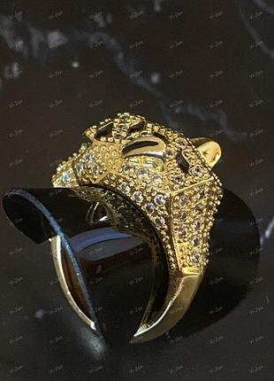 Кольцо голова гепарда, кольцо cartier, кольцо голова леопарда4 фото