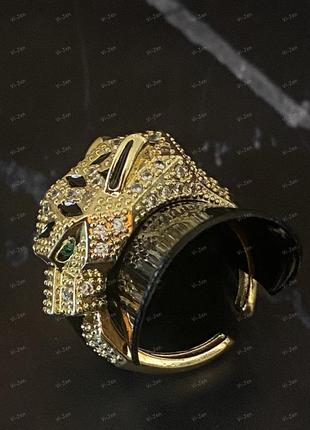 Каблучка голова гепарда, каблучка cartier, каблучка голова леопарда1 фото