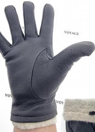 Мужские перчатки из натуральной кожи (олень) на подкладке из шерсти2 фото