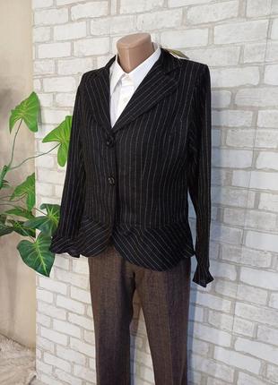 Новый с биркой мега теплый пиджак/жакет со 100% шерстив полоски, размер с-ка4 фото