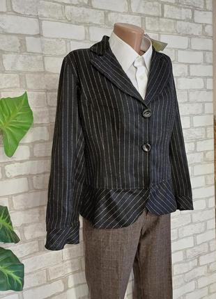 Новый с биркой мега теплый пиджак/жакет со 100% шерстив полоски, размер с-ка3 фото