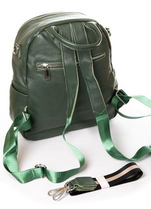 Сумка женская рюкзак кожа alex rai 8907-9* green3 фото