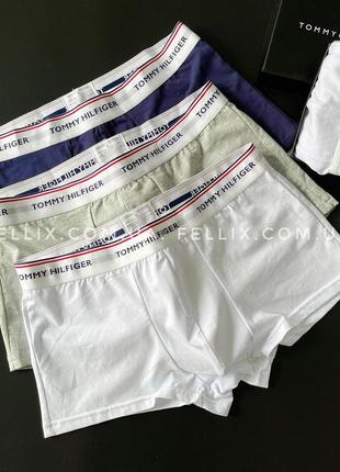 Трусы мужские набор tommy hilfiger2, набор 4шт в коробке.  fellix труси чоловічі tommy9 фото