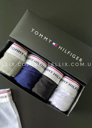 Трусы мужские набор tommy hilfiger2, набор 4шт в коробке.  fellix труси чоловічі tommy7 фото