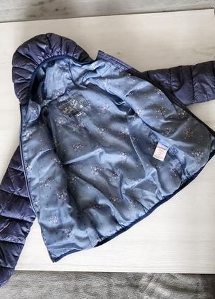 Детская куртка 116 размер для девочки темно-синяя демисезонная весна-осень pocopiano4 фото
