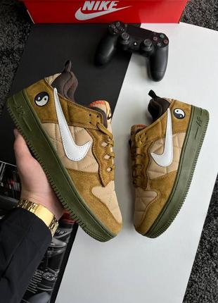 Теплые мужские замшевые кроссовки на флисе в стиле nike air force 1 yin yang 🆕 утепленные найки