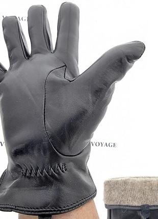 Мужские перчатки  из натуральной кожи (лайка) на подкладке из шерсти2 фото