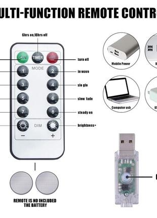 Гірлянда крапля 3х3 м, гирлянда капля роса, 8 режимів, пульт9 фото
