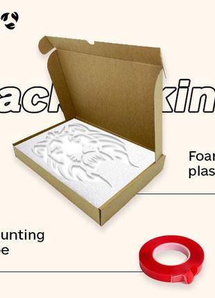 Настенный декор сборный из дерева панно на стену max woody "лев" 58x44 см