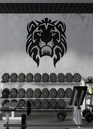 Настенный декор сборный из дерева панно на стену max woody "лев" 58x44 см