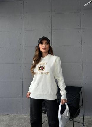 Свитер в стиле Tommy hilfiger синий белый 2