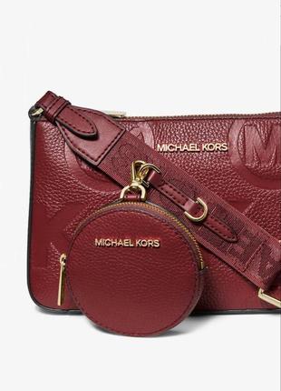 Сумочка michael kors jet set leather bag with case for airpods pro