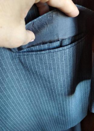 Довгий піджак сюртук в смужку розмір 46 євро на укр 52-54 bijenkorf голландія5 фото
