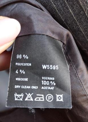 Довгий піджак сюртук в смужку розмір 46 євро на укр 52-54 bijenkorf голландія8 фото