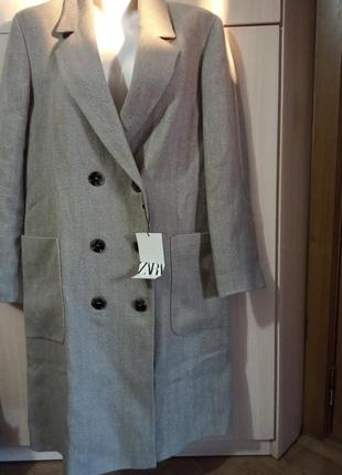 Zara пальто женское демисезонное.8 фото