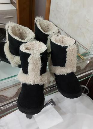 Сапожки угги натур.замша зима