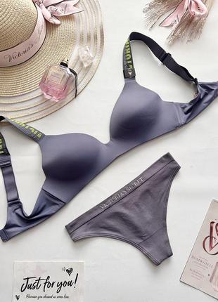 Комплект victoria’s secret стрази камни набір набор білизна вікторія сікрет белье виктория сикрет бра бюст ліфчик бюстгальтер