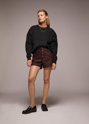 Бордові короткі шорти від zara