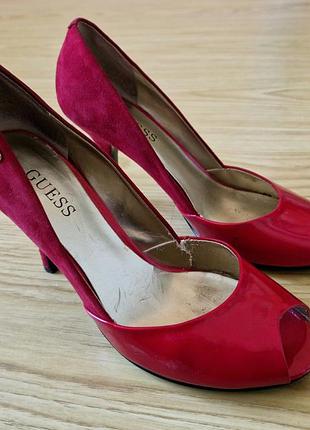 Туфли красные guess 38размер (24см) original