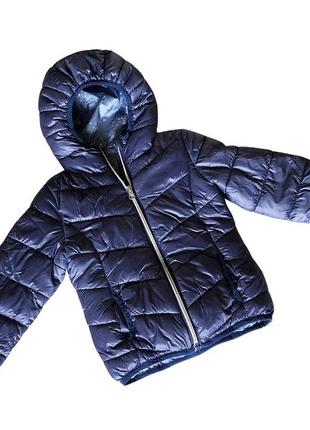 Детская куртка 116 размер для девочки темно-синяя демисезонная весна-осень pocopiano