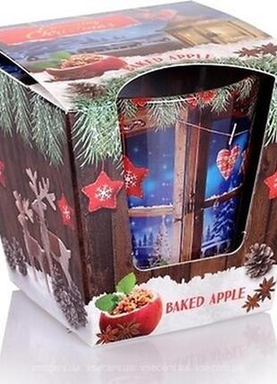 Свічка ароматизована bartek candles charming christmas baked apple 8 см 40006 baked apple