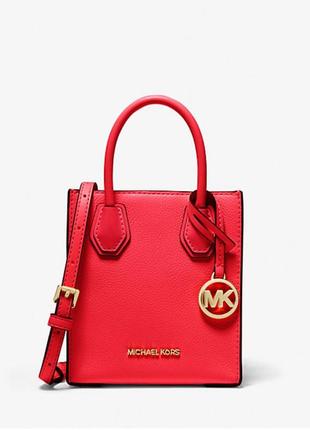 Сумочка michael kors mercer extra-small leather crossbody bag