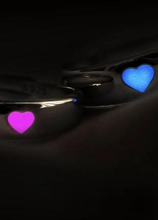Каблучка кольцо кільце колечко обручка парні світяться светятся парные сердечко сердце серце3 фото