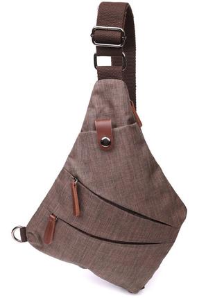 Чудова сумка через плече для чоловіків із текстилю vintage 22198 пісочний