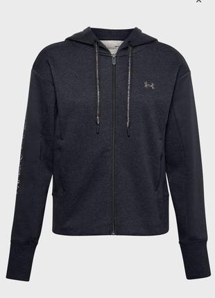 Under armour женское черное худи ua rival flce emb fz hoodie5 фото